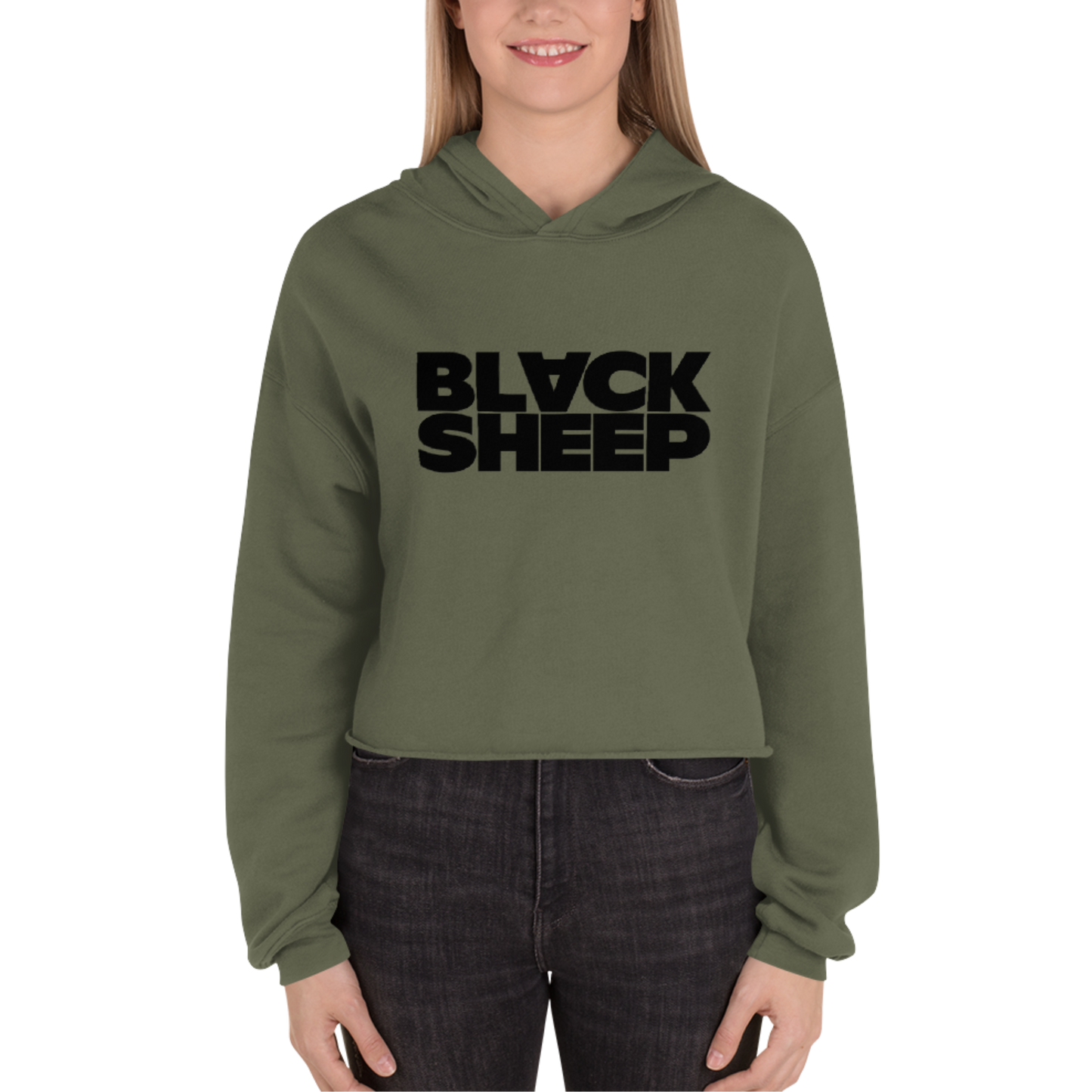 Black Sheep Hoodie - Ladies Crop